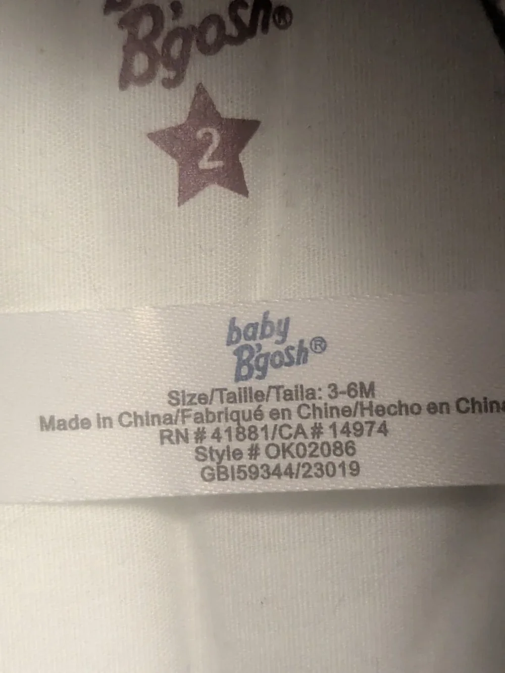OshKosh Baby b'gosh Shoes│ Blue & White Striped │Hook and Loop │Size 2 │ 3-6M
